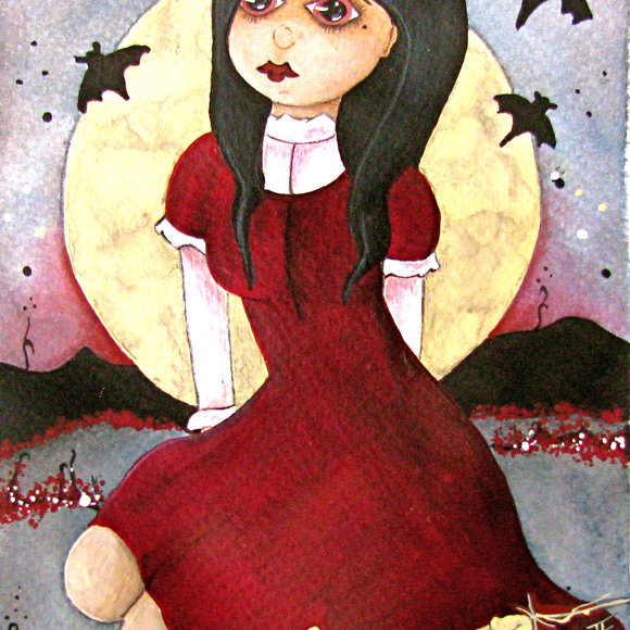 Crimson Vampire Painting