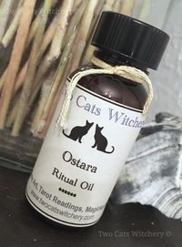 bottle of oil for Ostara