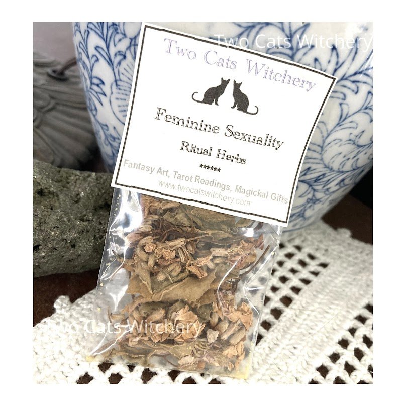 Feminine Sexuality Spell Herbs in a bag
