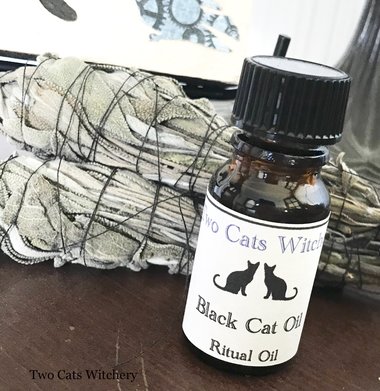 Black cat oil, spell oil, witchcraft oil